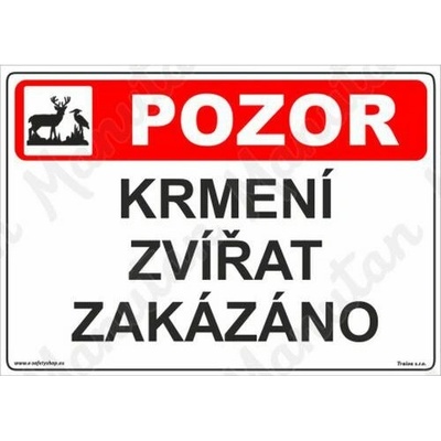 Pozor krmení zvířat zakázáno, plast 420 x 297 x 2 mm A3