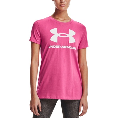 Under armour Sportstyle Logo Tee Pink/White - L