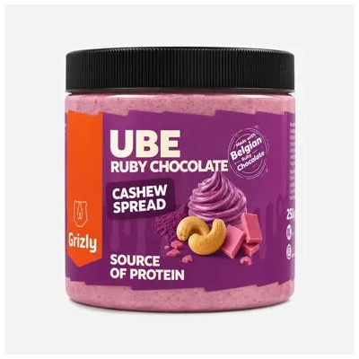 GRIZLY Kešu krém UBE & Ruby Chocolate 250 g