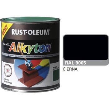 Rust Oleum ALKYTON 2v1 čierna matná 9005, 1l, alkyton matná čierna, 1l