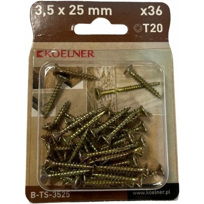 KOELNER Skrutka kalená konštr. do dreva, zapust.hlava,3,5x25mm
