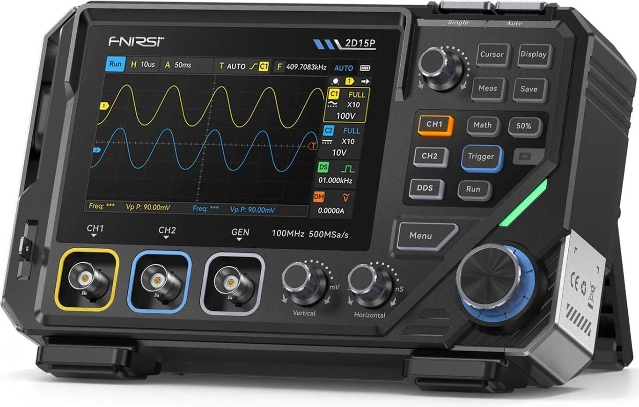Fnirsi 2D15P осцилоскоп, мултиметър и сигнален генератор 3 в 1, 100 MHz (2D15P)
