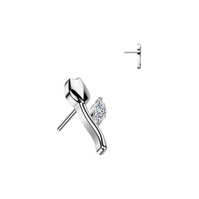 Šperky4U ozdobná část k PUSH IN piercingu titan tulipán TIT1526