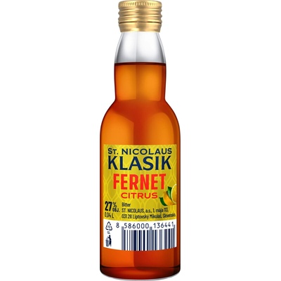 St. Nicolaus Fernet Citrus 27% 0,04 l (čistá fľaša)