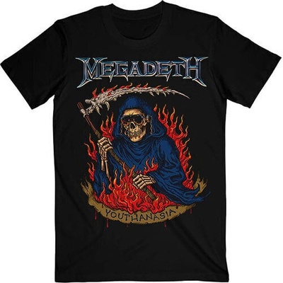 Megadeth Youthanasia Flames Black L Риза (MEGATS44MB03)