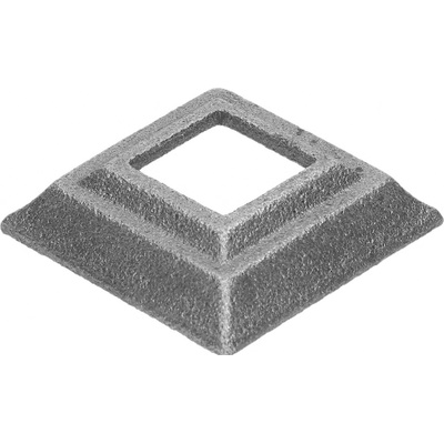 Krytka 50x50x16mm s otvorom 21x21mm, odliatok