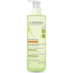 A-Derma Емолиентен почистващ гел 2 в 1 за бебета и деца A-Derma - Exomega Control, 500 ml (15903)