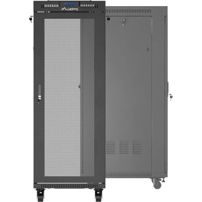 Lanberg Комуникационен шкаф Lanberg 19 32U (600x800), Свободно стоящ, LCD панел, Черен | FF01-6832-23BL (FF01-6832-23BL)