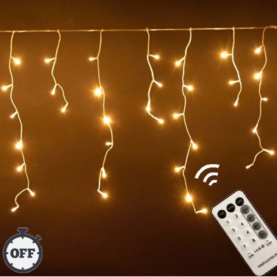 Vianočné osvetlenie vonkajšie svetelné LED kvaple 750ks 20m s časovačom a diaľkovým ovládaním bílá teplá