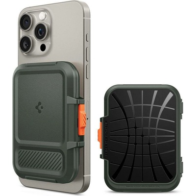 Spigen Lock Fit magnetický držák / MagSafe peněženka na karty - Military Green – Zboží Mobilmania