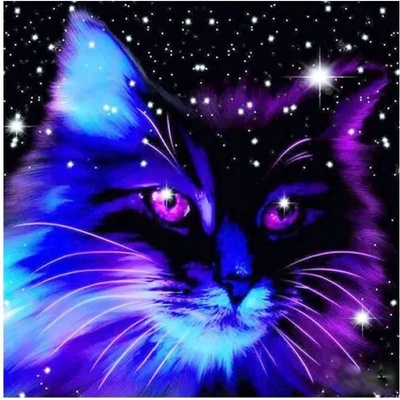 Norimpex - Puzzle Diamant painting: Cat constellation 30x40cm - 1 - 39 piese