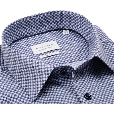 Eterna Slim Fit Twill košile s modrým vzorem