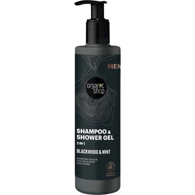 Organic shop sprchový gél a šampón 2 v 1 Blackwood a mäta 280 ml