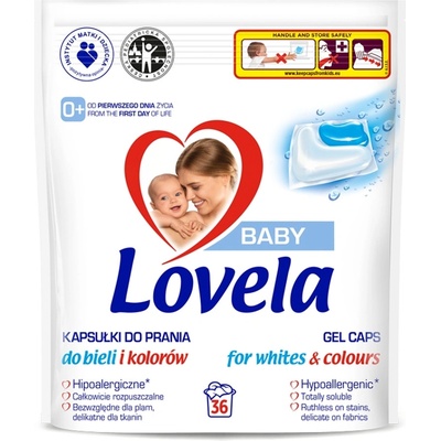 Lovela Baby Gélové kapsule na pranie na bielu i farebnú bielizeň 36 PD