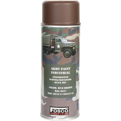 Fosco Army farba 400 ml HNEDÁ