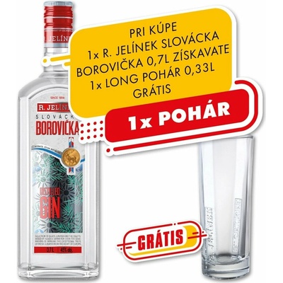 Rudolf Jelínek Slovácká borovička 45% 0,7 l (čistá fľaša)