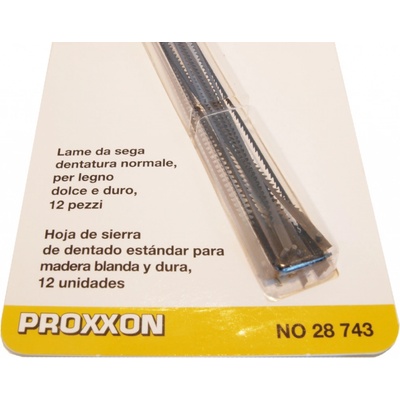 PROXXON 28743 lupénkové pilové listy 127mm normální ozubení 12ks