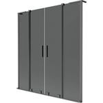 Mexen Velar L Двоен параван за вана, плъзгащ се, 2-частен, 140 x 150 см, графит, gun (896-140-003-42-95)