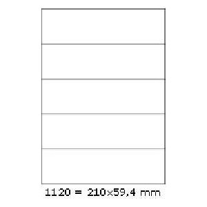 CDRmarket Самозалепващи етикети 210 x 59, 4 mm, 5 етикета, A4, 100 листа (R0ECO.1120A)