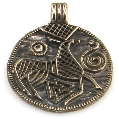 imago Bronzový přívěsek Vikingská mince Valknut FC21466X