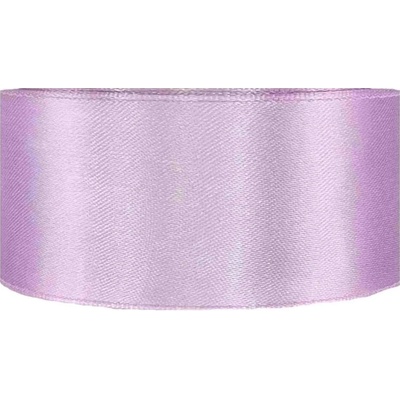 Saténová stuha oboustranná 25m x 38mm jemná lila