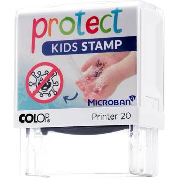 Colop Печат Microban Printer 20 Protect Kids, правоъгълен, ч (1085100035)