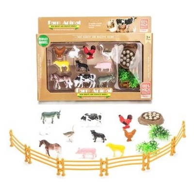 Wiky Комплект фигурки на животни с ограда 13 бр