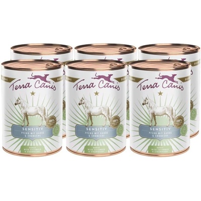 Terra Canis Sensitive Horse with cucumber & strawberry 6 x 400 г