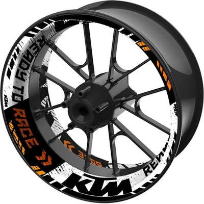 M-Style jednodílné polepy na kola KTM READY TO RACE