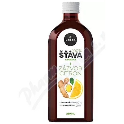 LEROS 100% zázvor a citrónová šťava 250 ml
