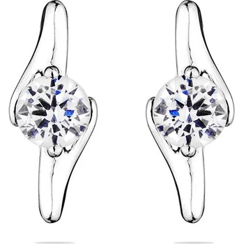 Image 1 of Swan Сребърни обици с камъчета от циркон END301E Swan