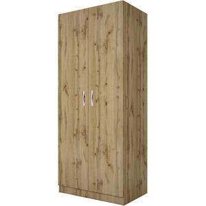 Bogdan Furniture I Двукрилен гардероб Mod 1001, Дъб Артисан