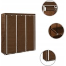 Vidaxl 282454 Wardrobe with Compartments and Rods Brown 150x45x175 cm Fabric