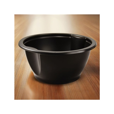 ECOFOL Plastová zatavovací miska na polévku PP 640 ml kulatá černá O149 mm bal/50 ks
