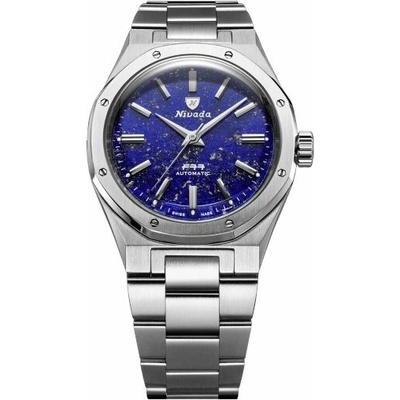 Nivada Grenchen F77 SST Lapis Lazuli MK2 Stainless Steel Bracelet