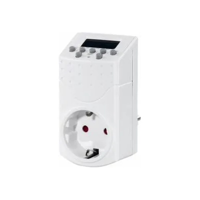 Hama Цифров седмичен таймер Hama Mini, 250 V, 1800 W, До 20 програми, Точност до минутата, Бял, HAMA-223306