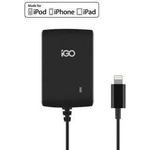 iGO Сертифицирано Зарядно за iPhone и iPad, iGo 220v 2.4a Cable Lightning MFI, Черен (PS00342-0002)