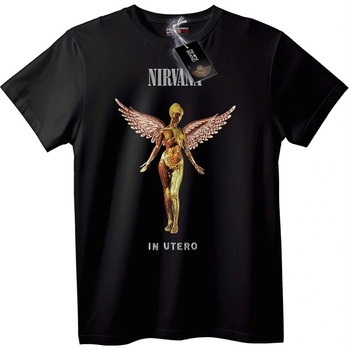 NOONEBRAND Тениска Nirvana В Утробата - M, Black