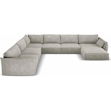 Mazzini Sofas Světle šedá rohová pohovka levý roh Vanda