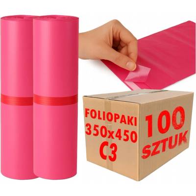 Plastové Obálky 450x350 mm C3 Růžové obálky pro balení - 100 ks