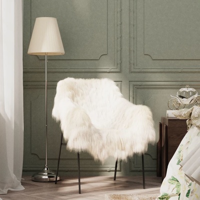 vidaXL Přehoz na židli z islandské ovčí kůže krémový 70 x 110 cm
