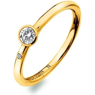 Hot Diamonds pozlátený prsteň s topazom a diamantom Gemstone DR293