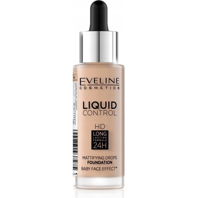 Eveline Cosmetics Liquid Control tekutý make-up s pipetou 040 Warm Beige 32 ml