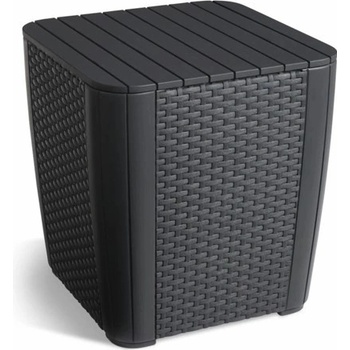 KETER Stůl zahradní s úložným boxem LUZON 43 x 57cm grafit