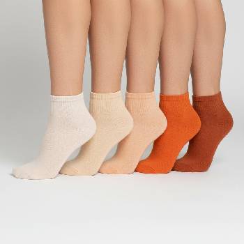 Комплект дамски чорапи в оранжево - 5 чифта