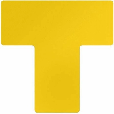 Podlahové značení - Dělící značka "T" 101,6 x 254 mm, 20 ks v balení, žlutá