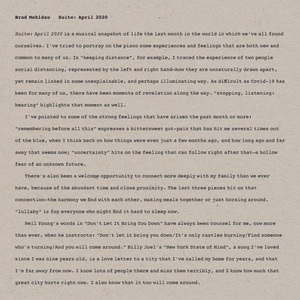 Warner Mehldau Brad: Suite: April 2020 - CD (036505)
