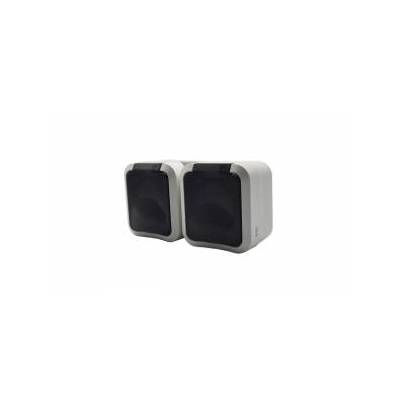 Double surface-mounted socket with grounding Aqua Pro IP55 white smoke flap / 60329