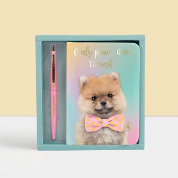 Image 1 of Studio Pets - A6 Тефтерче с химикал в кутия, Кученцето Помпон