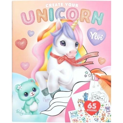Ylvi 12703 Omalovánky s nálepkami Create Your Unicorn World